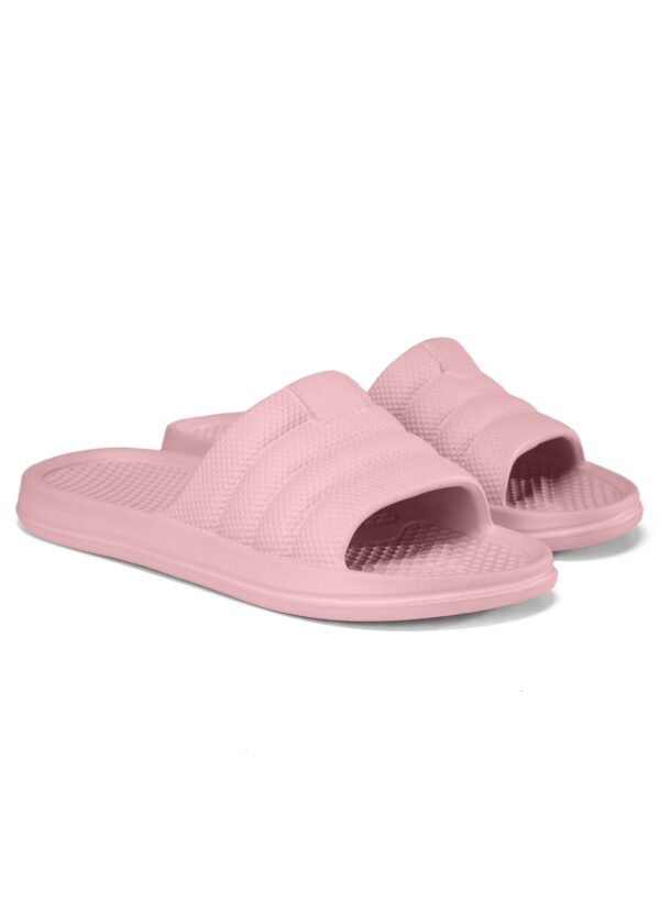 Women's pink slippers, suitable for indoor bathrooms, lightweight and non-slip, with a concave EVA insole